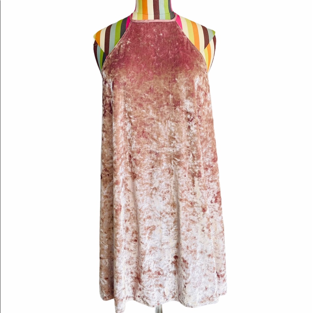 SOLD: NWT Show Me Your MuMu -Gomez Pink Velvet Dress 0139- size XS V - Picture 3 of 7
